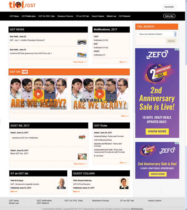 GST Homepage